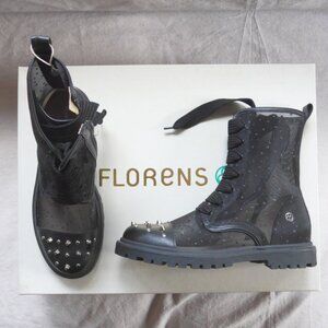 NWT Florens Women 36 mesh boots with embellished toe caps